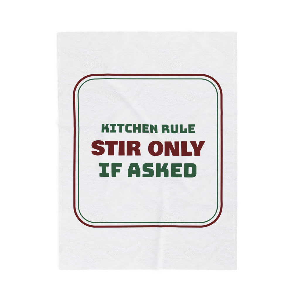 Funny Christmas Hostess Throw Blanket Stir Only If Asked Kitchen Sign