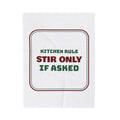 Funny Christmas Hostess Throw Blanket Stir Only If Asked Kitchen Sign