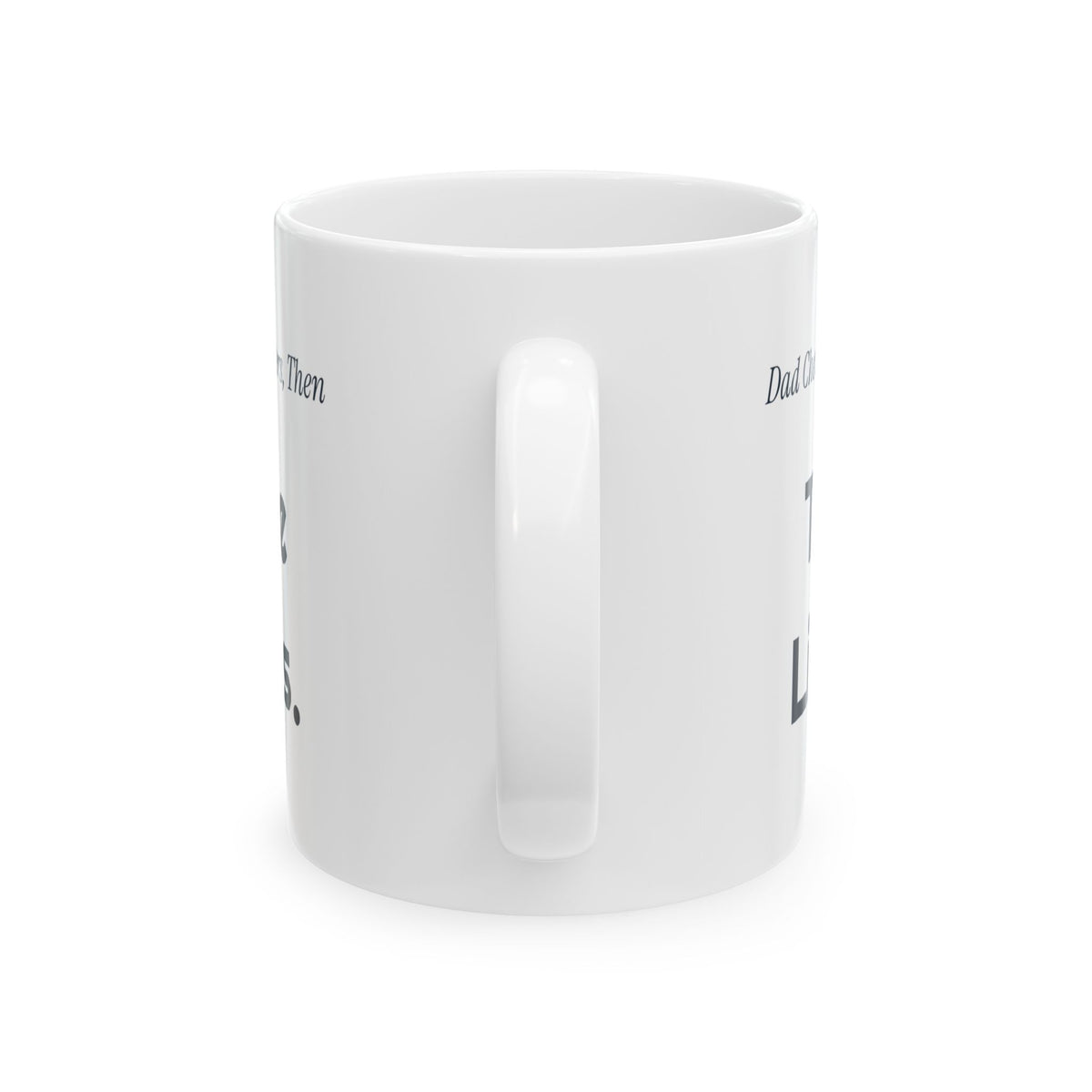 Funny Dad Christmas Coffee Mug Dad Checked The Gutters Then Hung Three