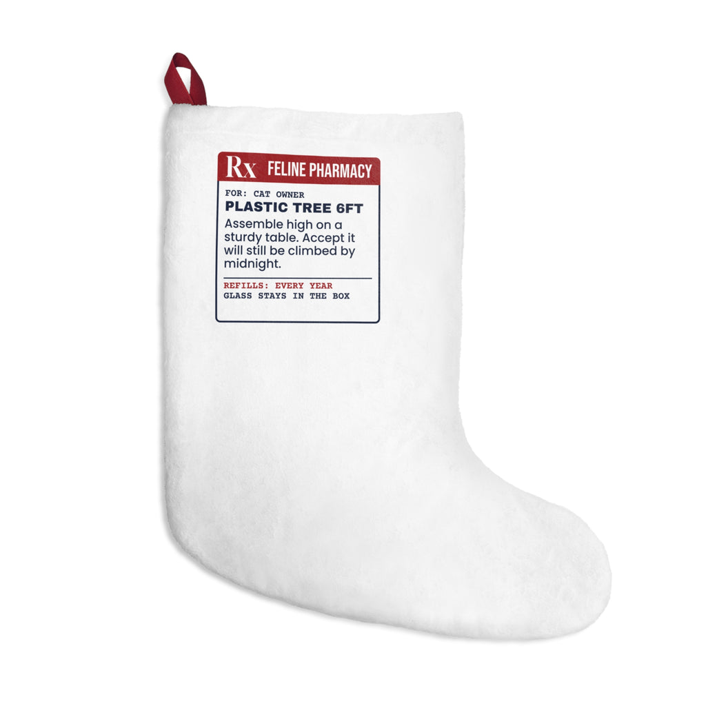 Funny Christmas Stocking Plastic Tree 6ft Prescription For Cat