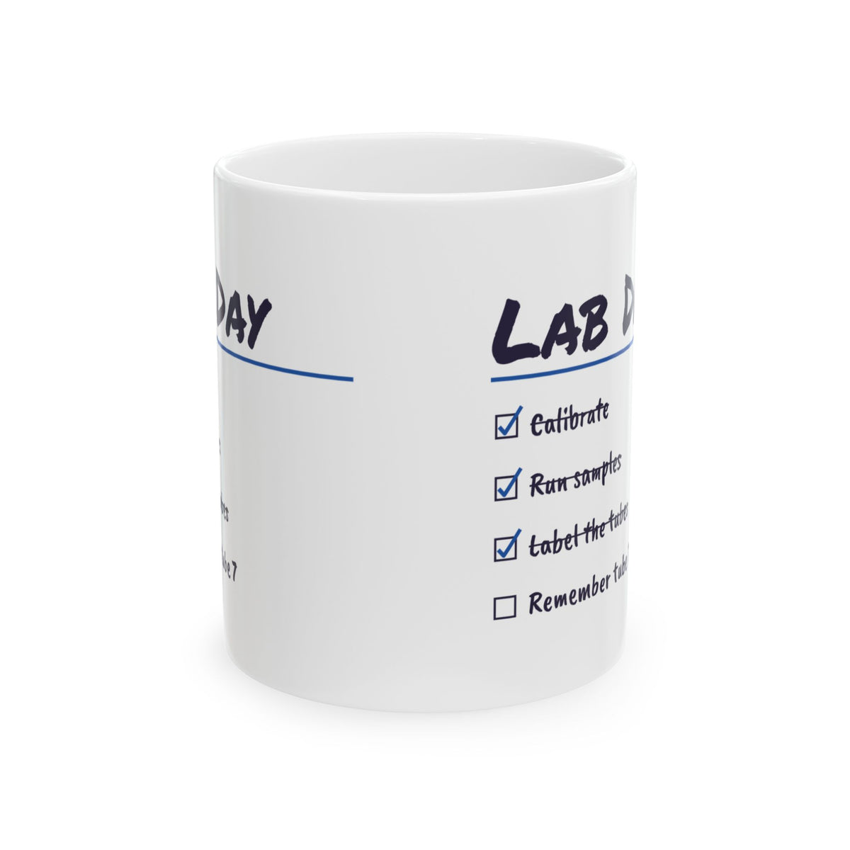 Funny Lab Scientist Coffee Mug Lab Day Checklist Tube 7