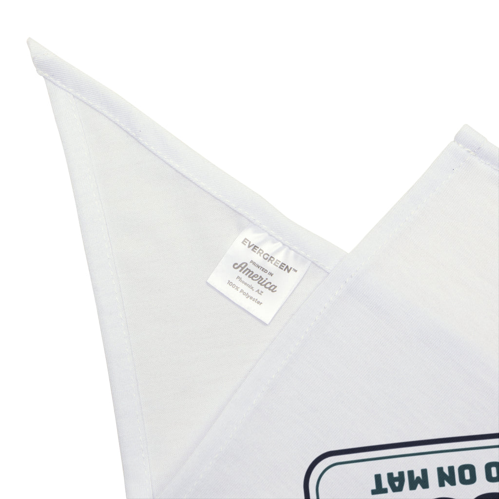 Funny Yoga Dog Bandana Mat In Use Dog Also On Mat
