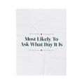 Funny Family Christmas Throw Blanket Most Likely To Ask What Day It Is