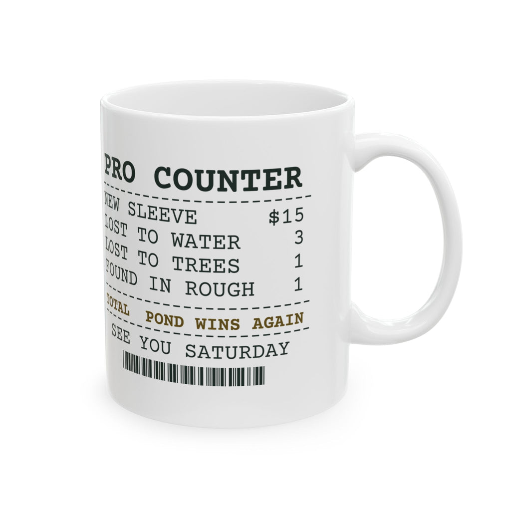 Funny Golfer Coffee Mug Fed The Pond A New Sleeve Pro Counter Receipt