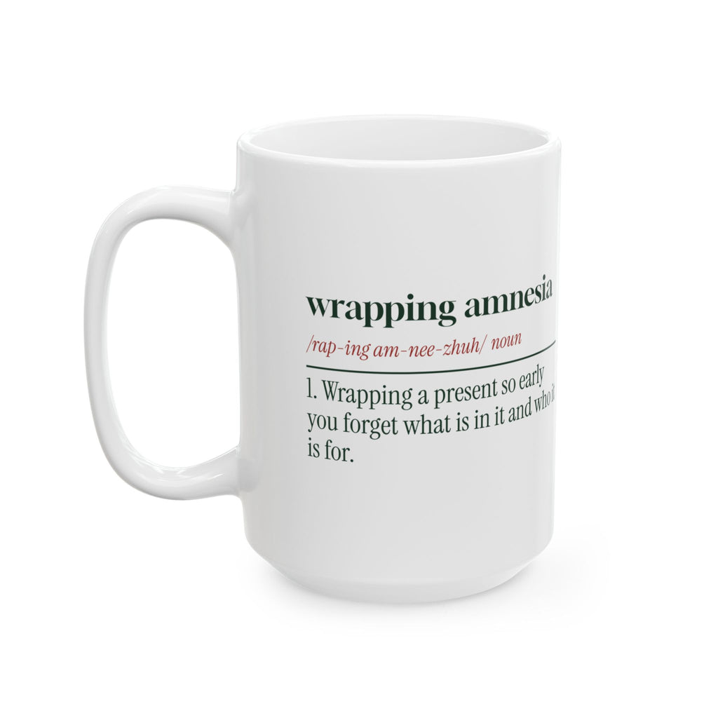 Funny Christmas Coffee Mug Wrapping Amnesia Dictionary For Shoppers