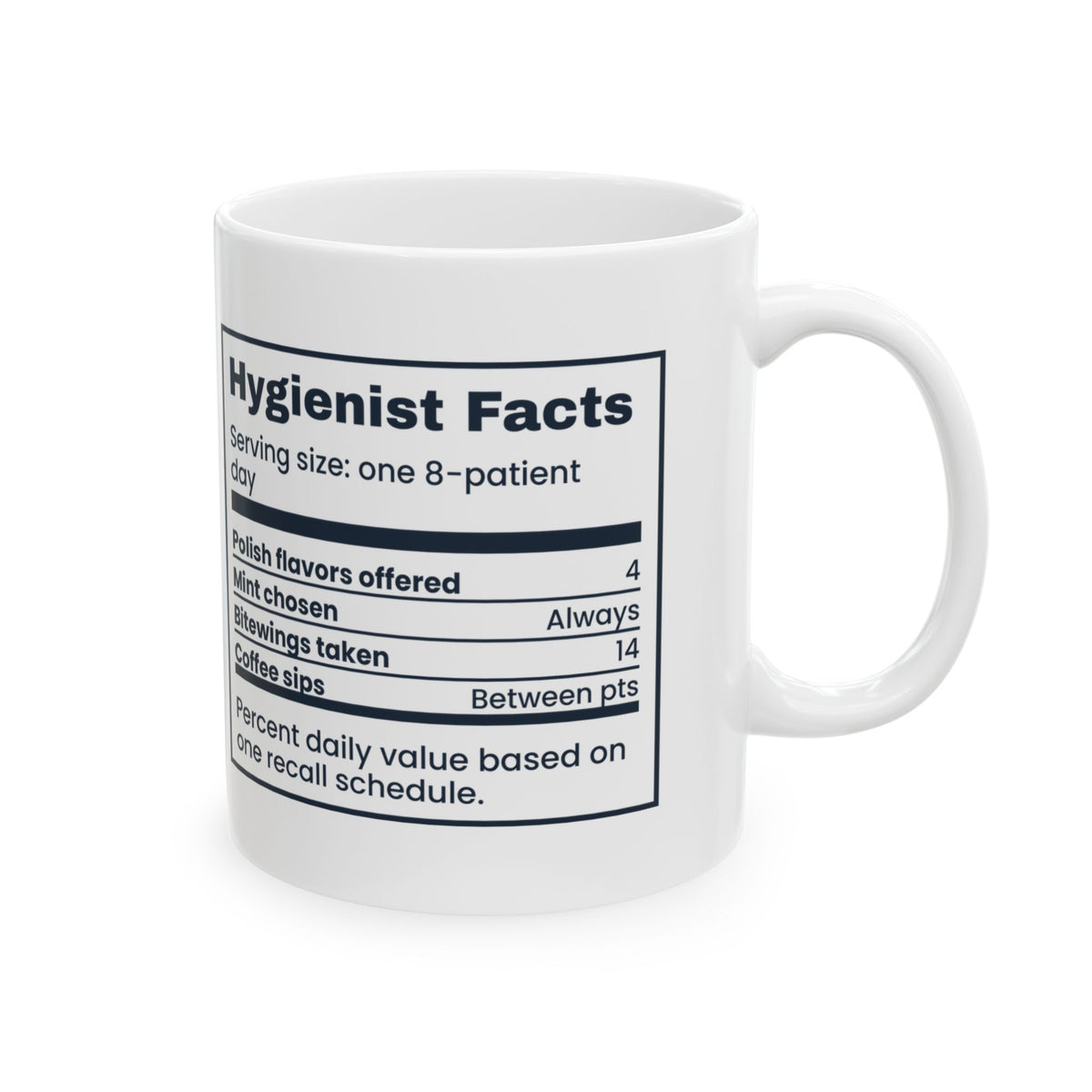 Funny Dental Hygienist Mug Polish Flavors Offered Mint Chosen Facts