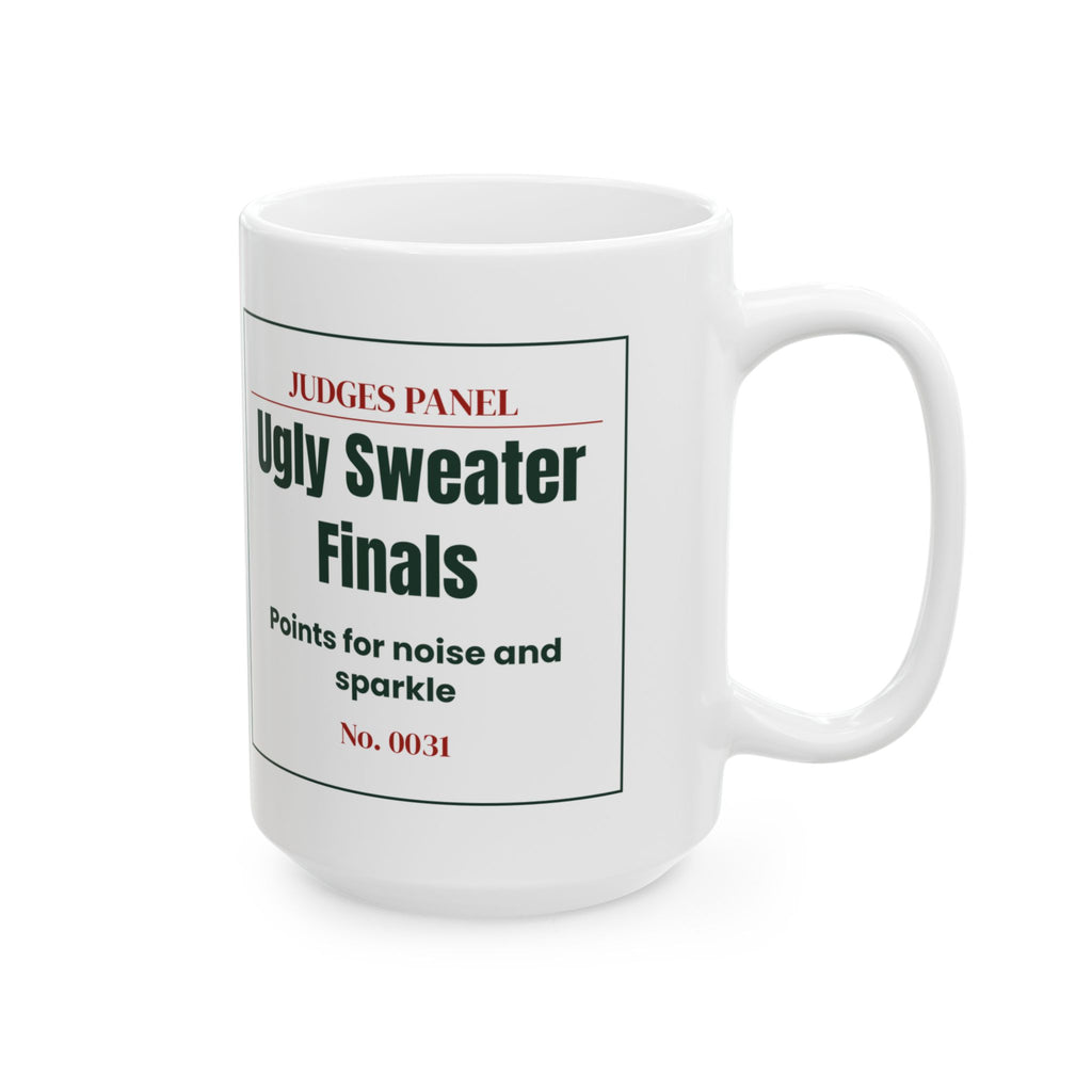 Funny Ugly Sweater Party Coffee Mug Finals Ticket For Contest Judges