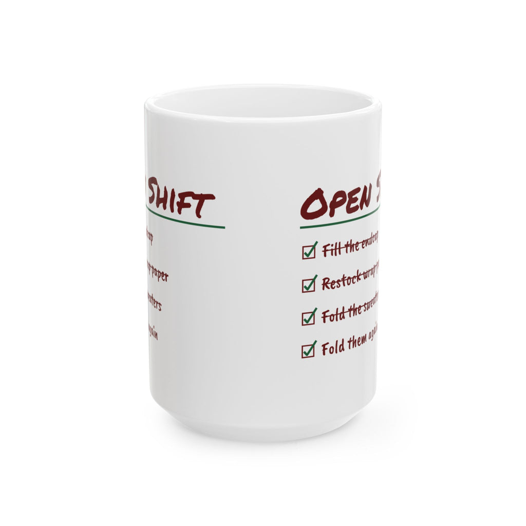 Funny Christmas Retail Coffee Mug Fold The Sweaters Fold Them Again