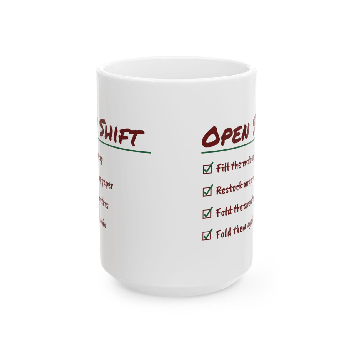 Funny Christmas Retail Coffee Mug Fold The Sweaters Fold Them Again