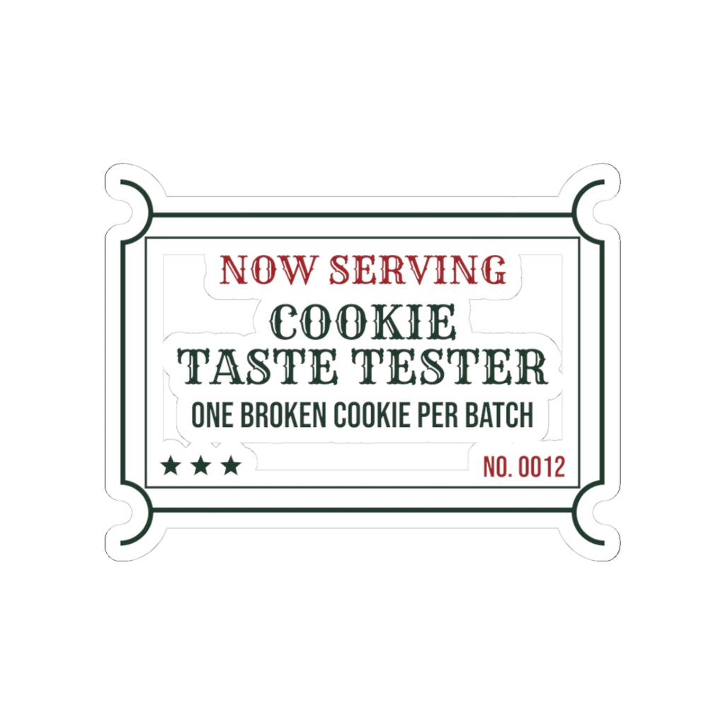 Funny Christmas Sticker Cookie Taste Tester One Per Batch For Bakers