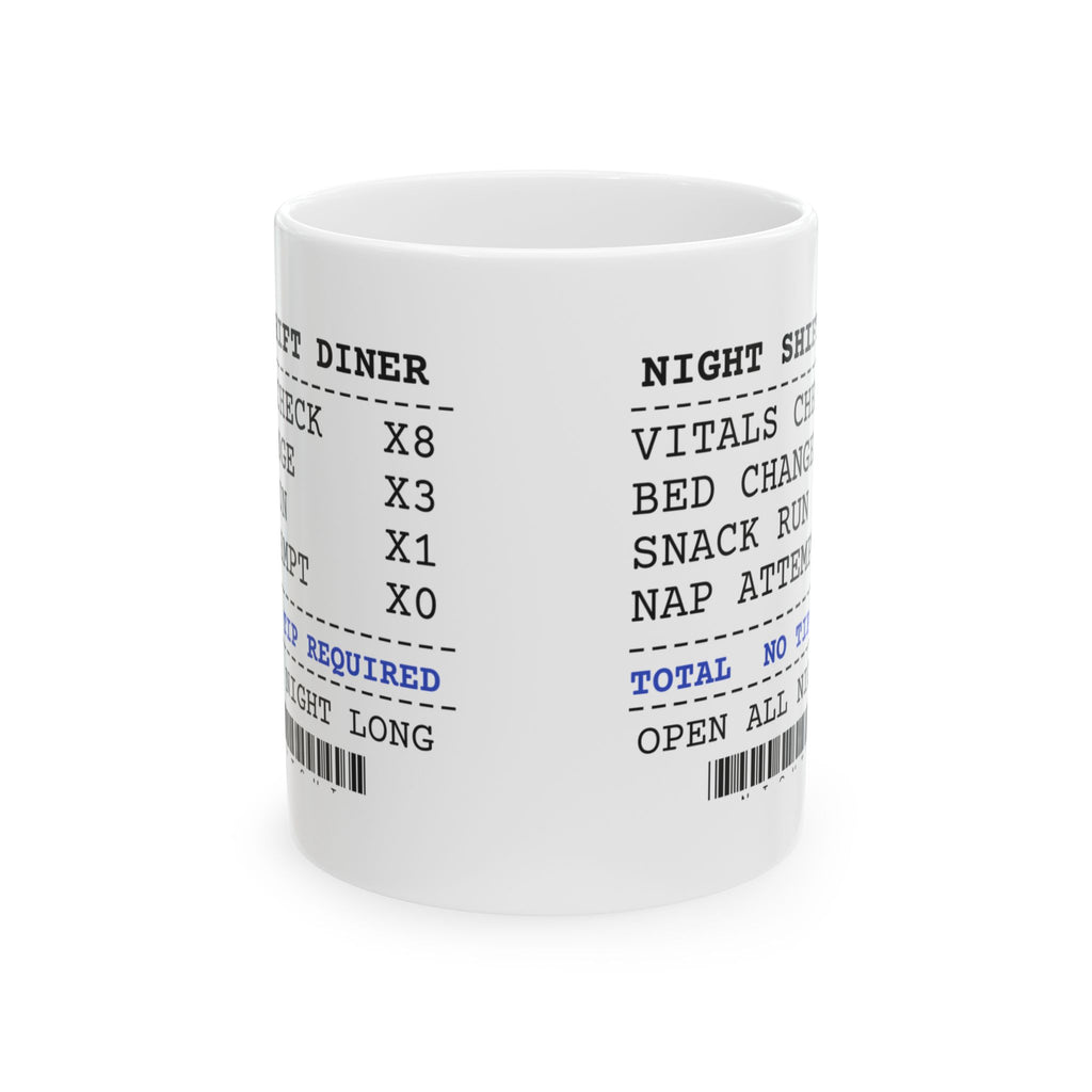 Night Shift Receipt Coffee Mug For Caregiver