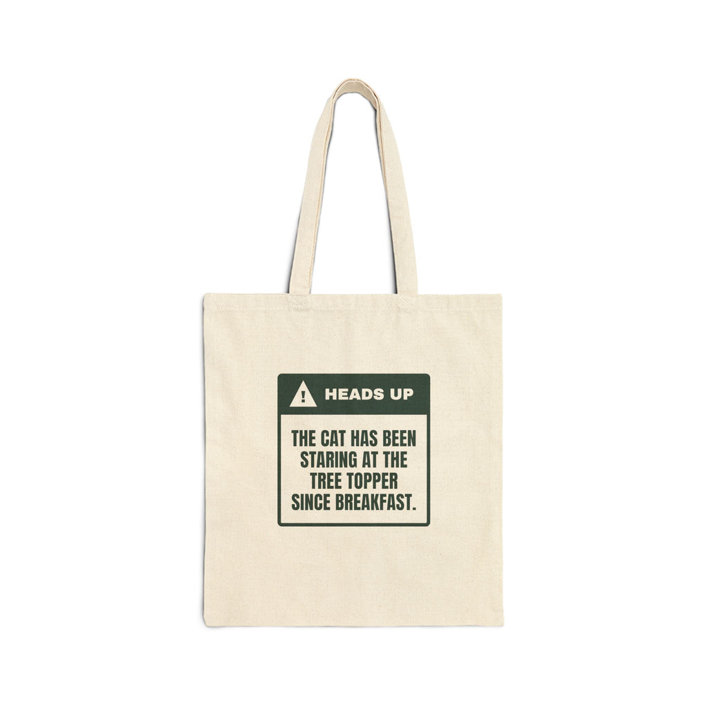 Funny Christmas Tote Bag Staring At The Topper Since Breakfast