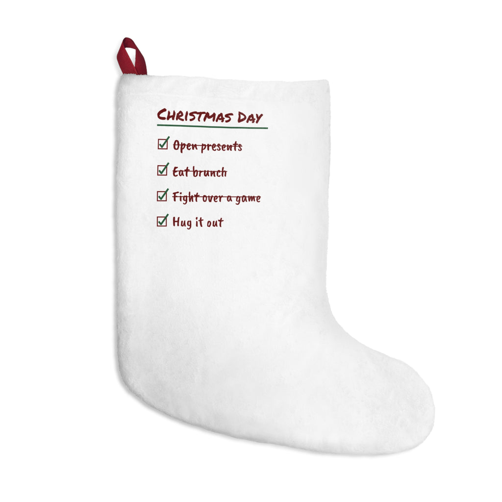 Funny Family Christmas Stocking Fight Over A Game Hug It Out