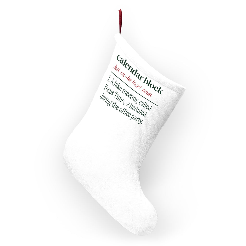 Funny Office Christmas Stocking Calendar Block Dictionary