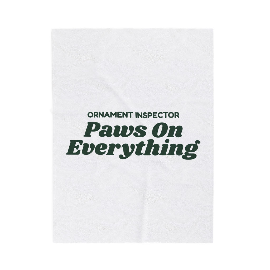 Funny Christmas Throw Blanket Ornament Inspector Paws On Everything