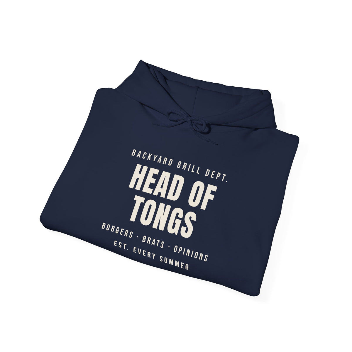 Funny Grill Dad Hoodie Head Of Tongs Backyard BBQ