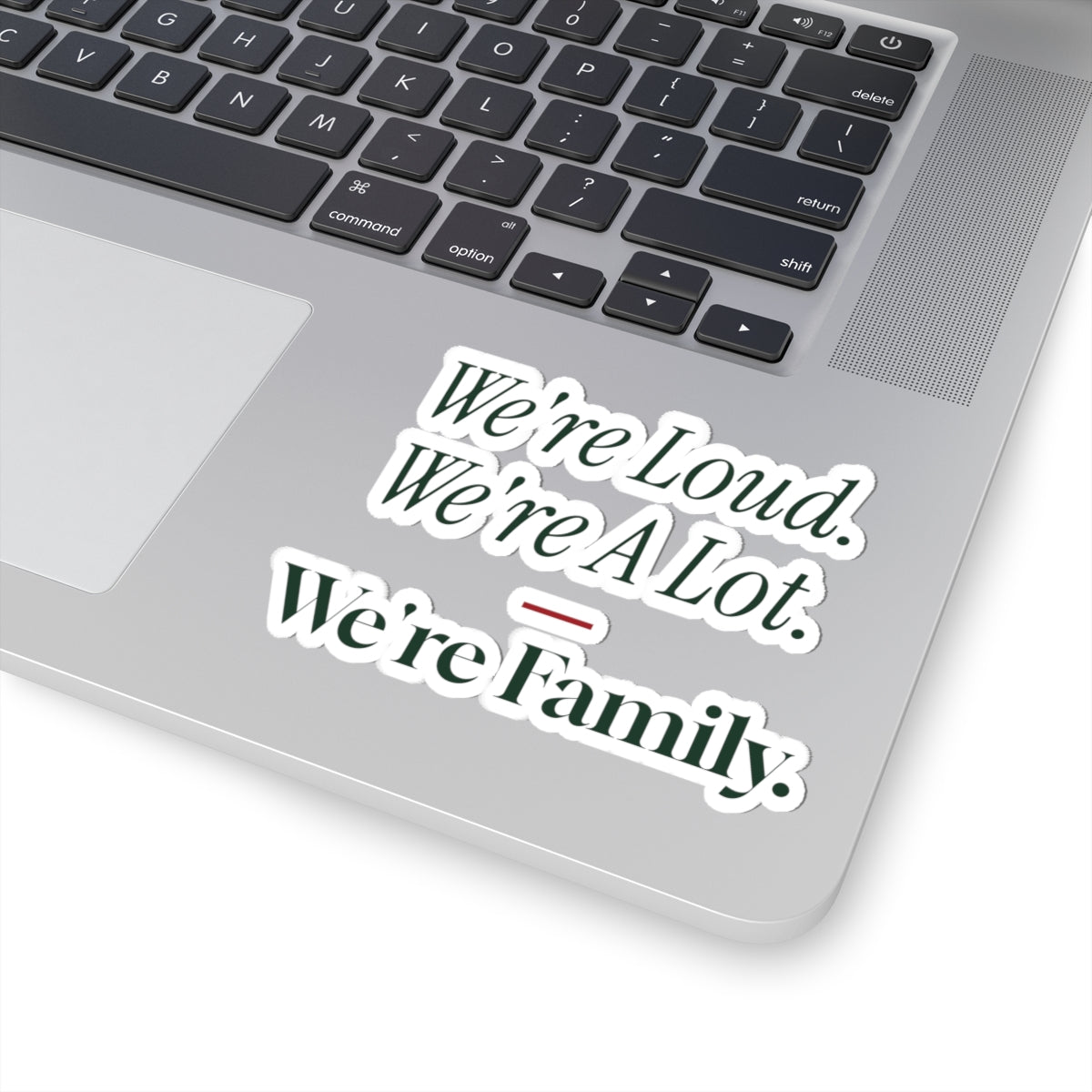 Funny Family Christmas Sticker We're Loud We're A Lot We're Family