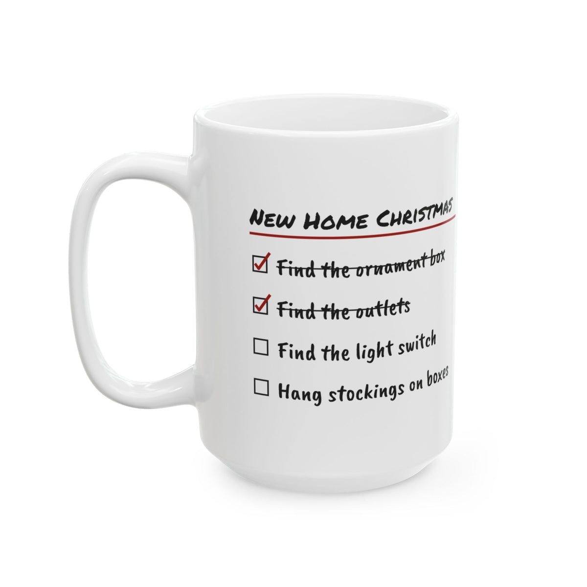 Funny Christmas Coffee Mug New Home Christmas Checklist
