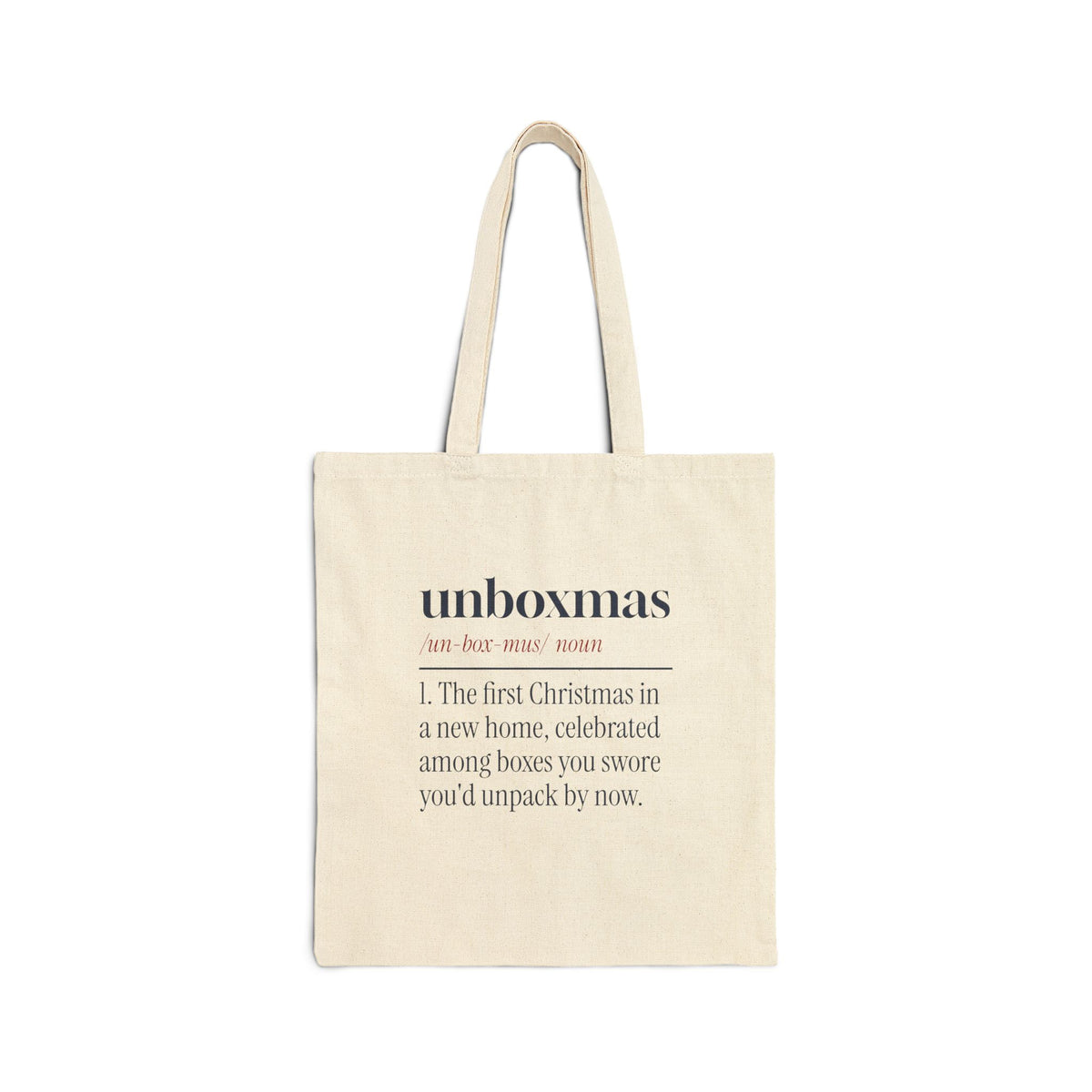 Funny Christmas Tote Bag Unboxmas Definition For New Homeowners