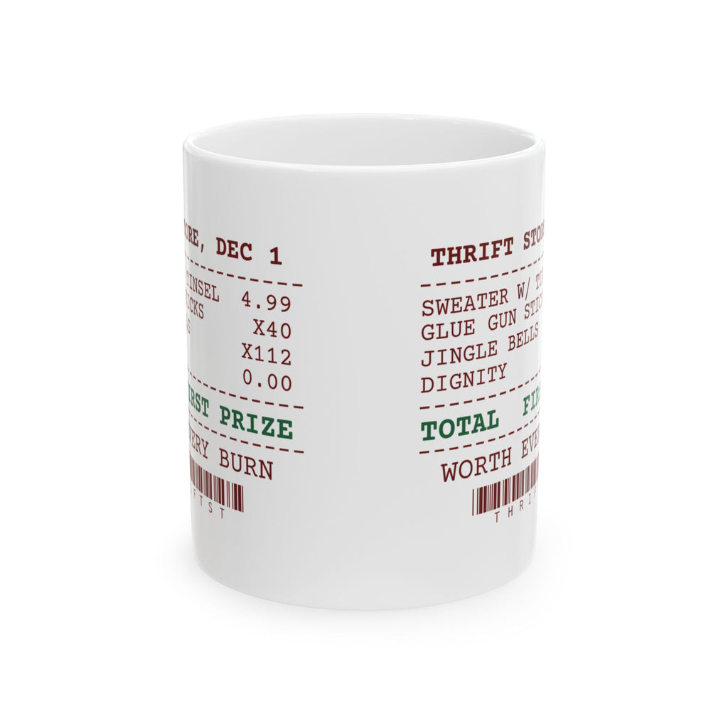 Funny Ugly Sweater Coffee Mug Forty Glue Sticks One First Prize Receipt