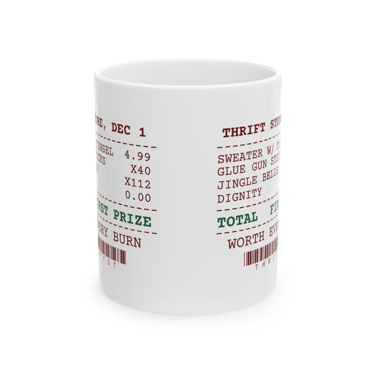 Funny Ugly Sweater Coffee Mug Forty Glue Sticks One First Prize Receipt