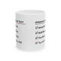 Funny Retail Christmas Coffee Mug Overnight Holiday Shift Checklist