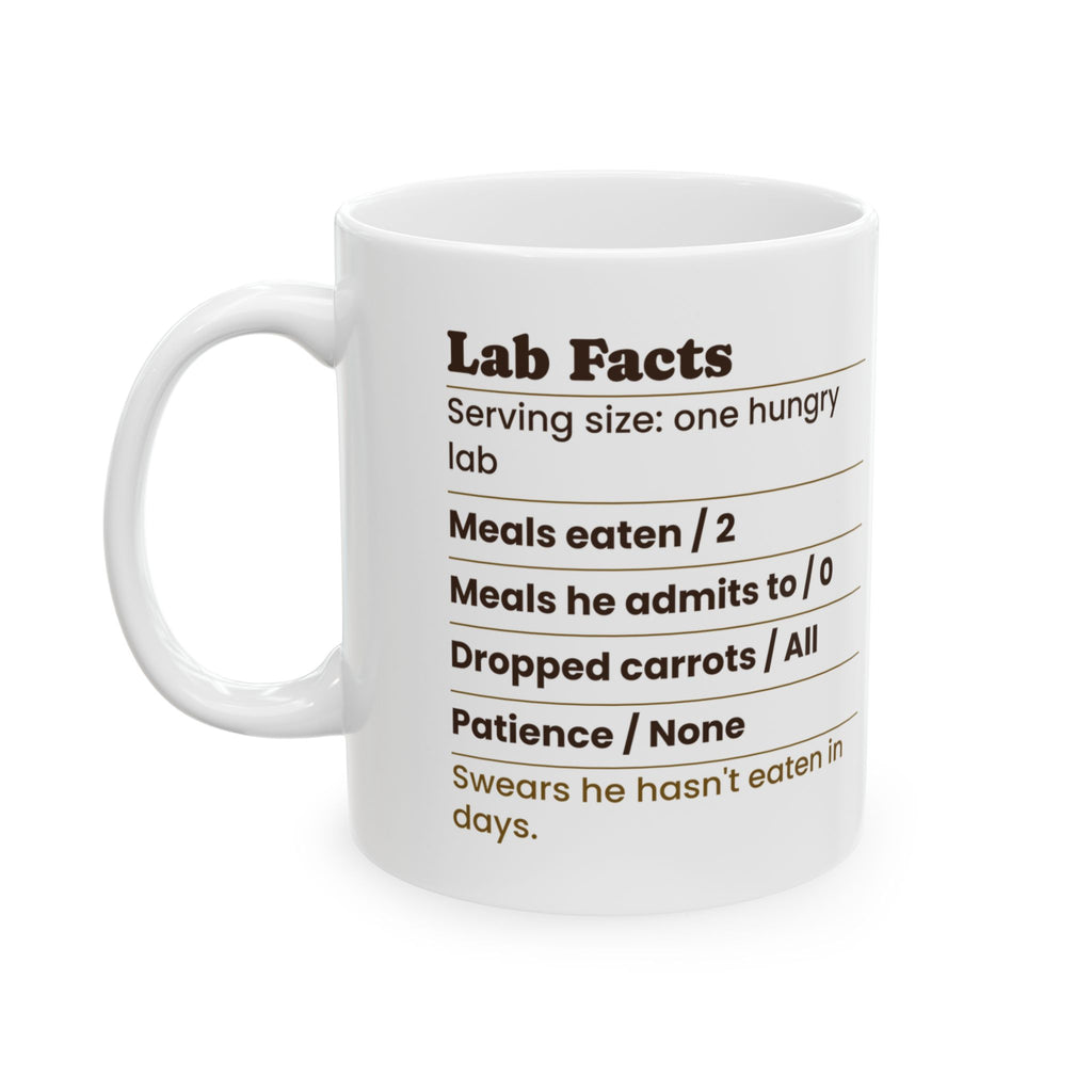 Funny Labrador Coffee Mug Lab Facts Meals He Admits To Zero