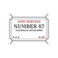 Funny Christmas Sticker Now Serving 47 Bathroom Line For Big Families