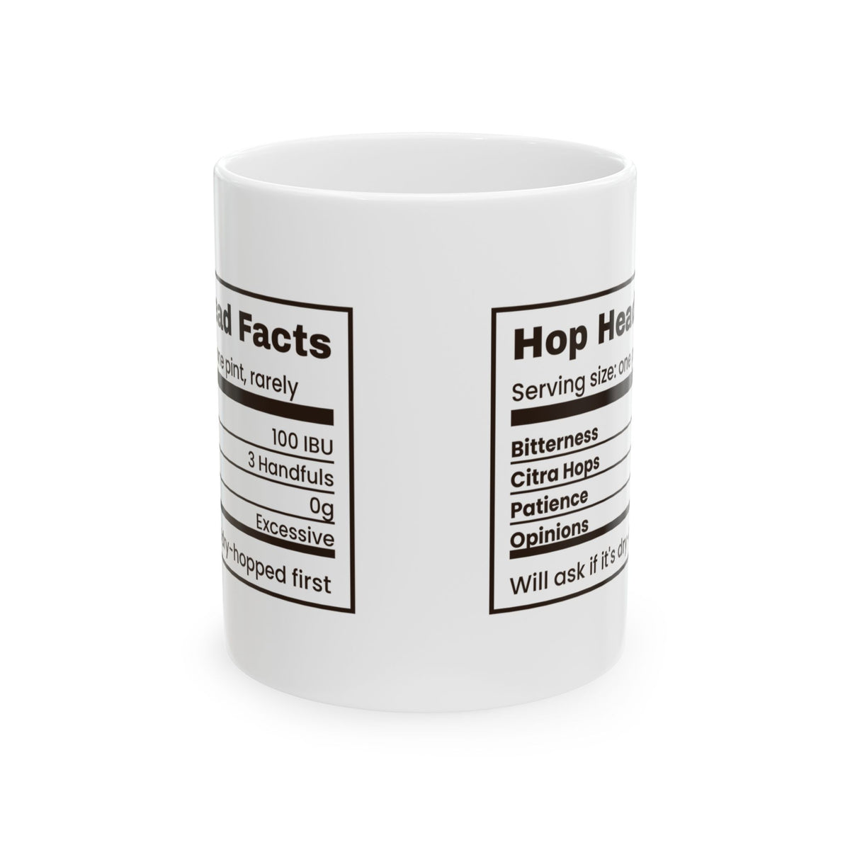 Craft Beer Coffee Mug Hop Head Facts For Beer Lovers