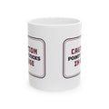 Funny Knitting Coffee Mug Caution Pointy Sticks In Use For Knitters