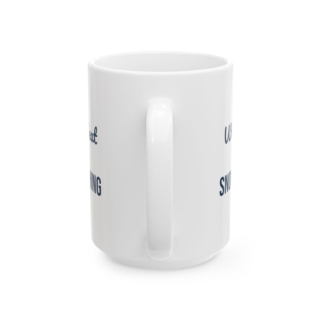 Cozy Winter Coffee Mug Window Seat Snow Watching