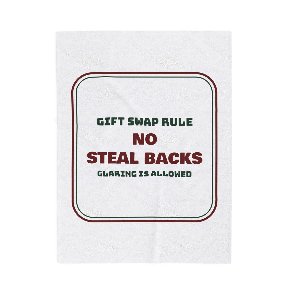 Funny White Elephant Throw Blanket No Steal Backs Glaring Is Allowed