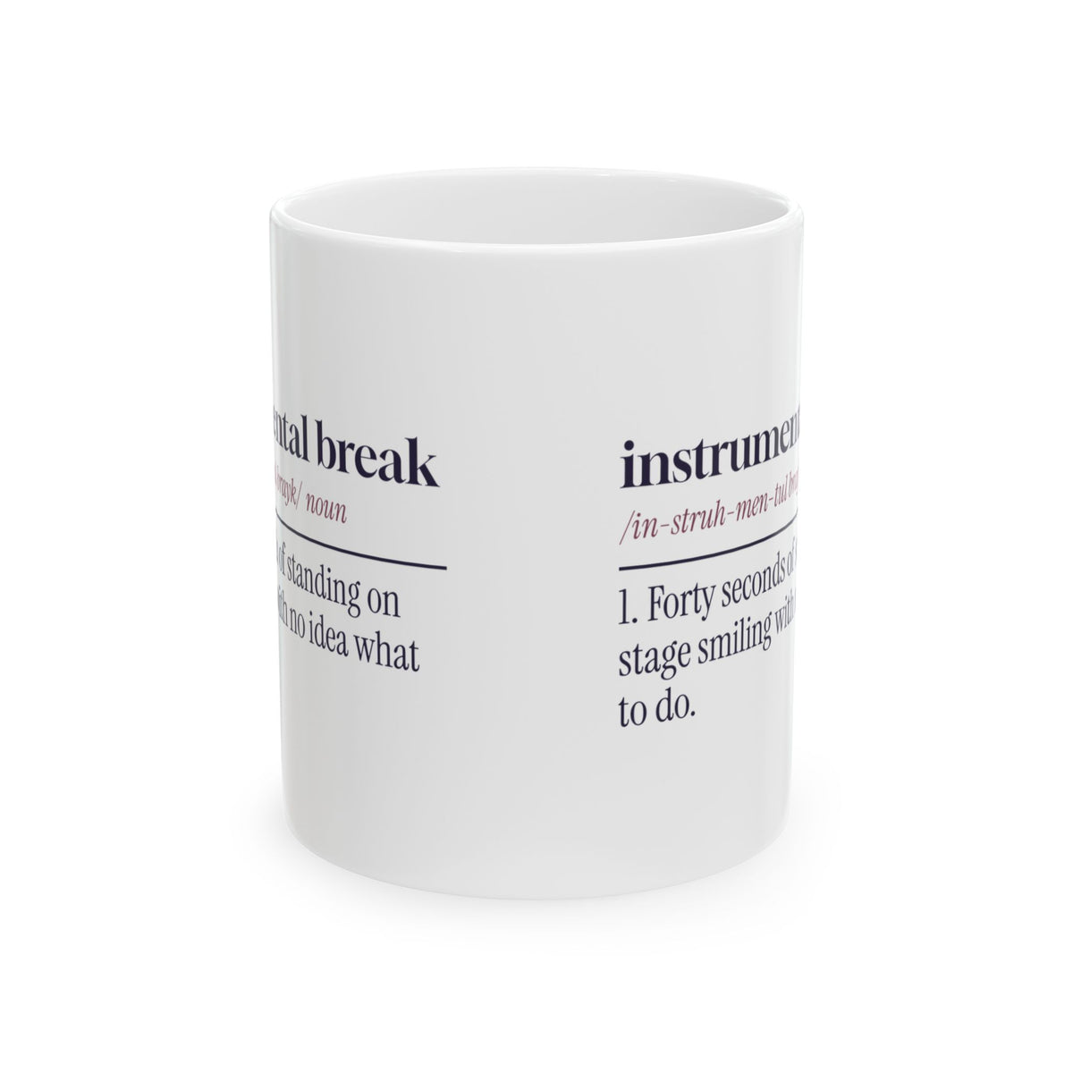 Funny Karaoke Coffee Mug Instrumental Break Definition