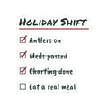 Funny Christmas Sticker Holiday Shift Eat A Real Meal For Nurses