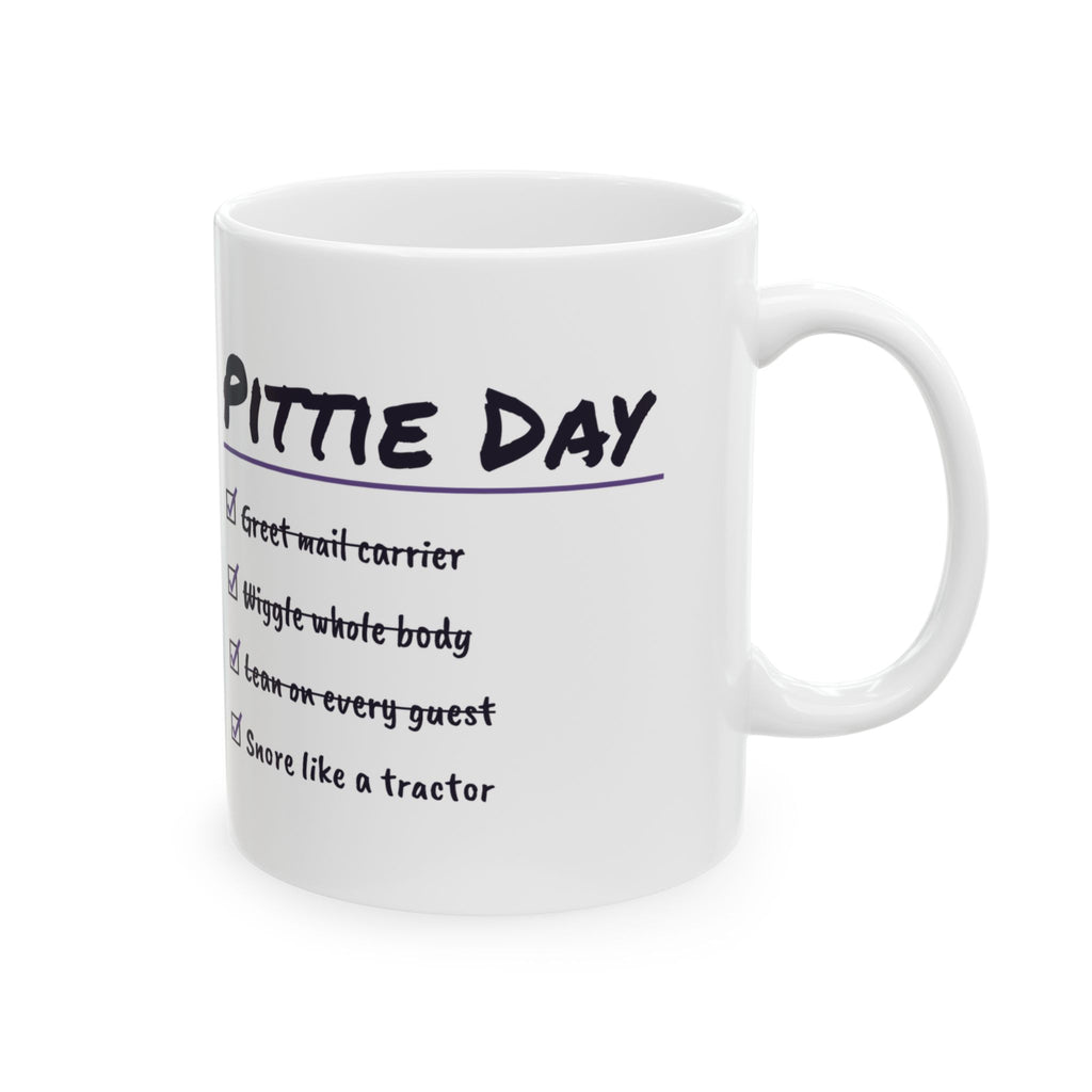 Funny Pit Bull Mug Snore Like A Tractor Pittie Checklist