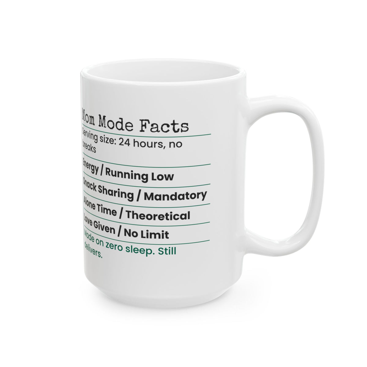 Funny Mom Coffee Mug Mom Mode Facts Label For Wife