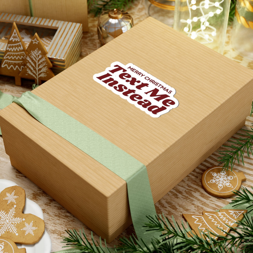Funny Christmas Sticker Merry Christmas Text Me Instead