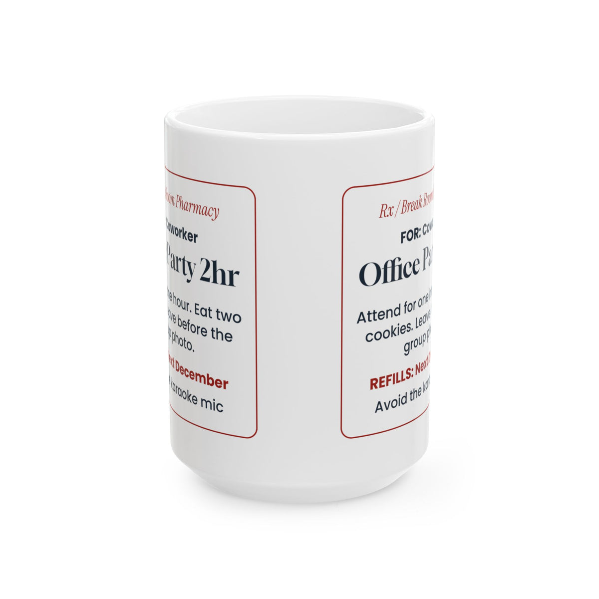 Funny Office Christmas Coffee Mug Office Party 2hr Prescription Coworker