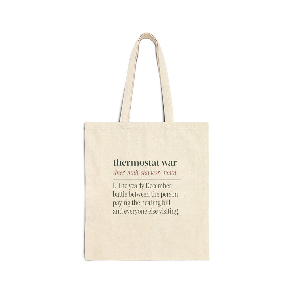 Funny Christmas Tote Bag Thermostat War Definition For Families