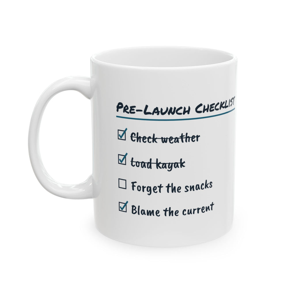 Kayaking Coffee Mug Forget The Snacks Blame The Current