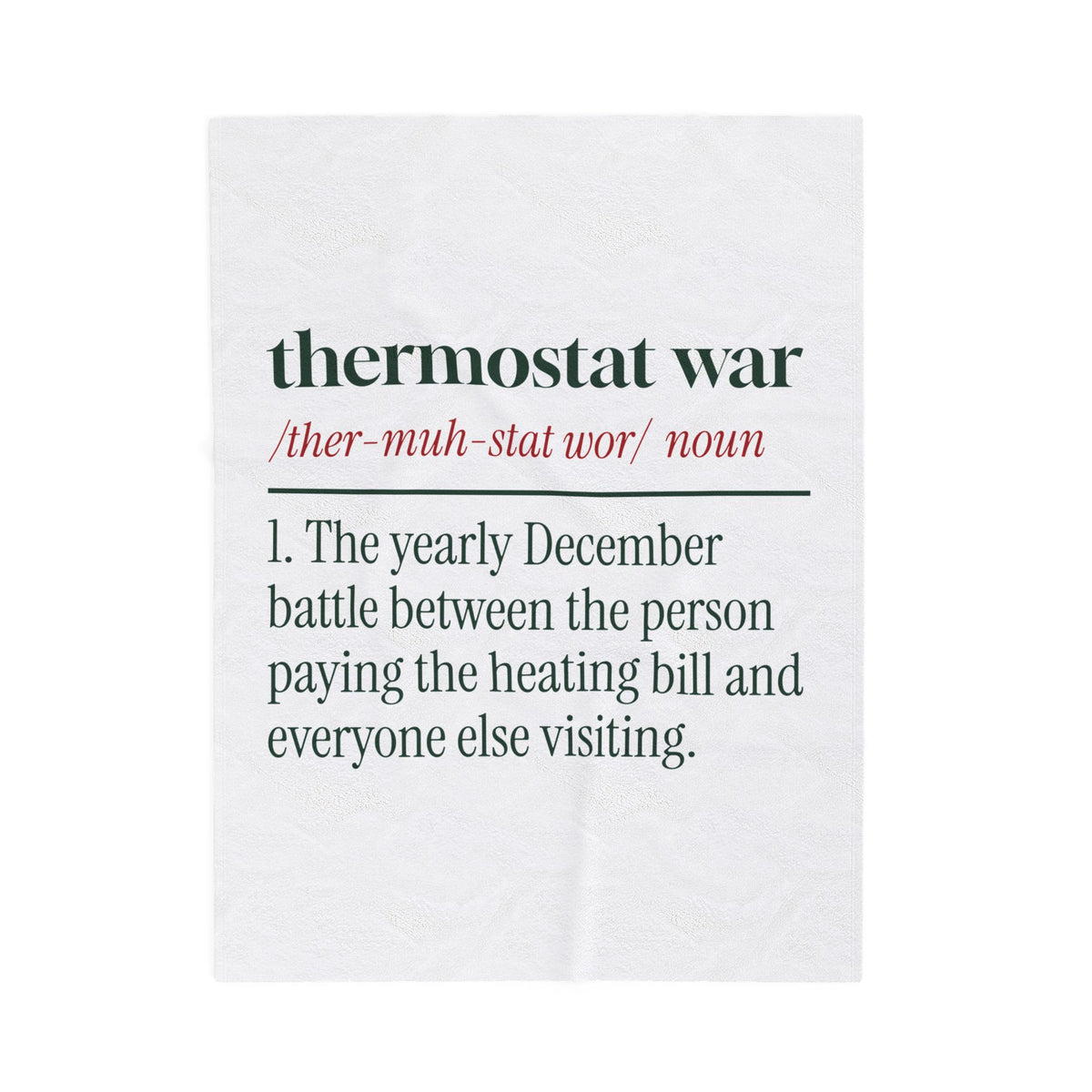 Funny Christmas Throw Blanket Thermostat War Definition For Families
