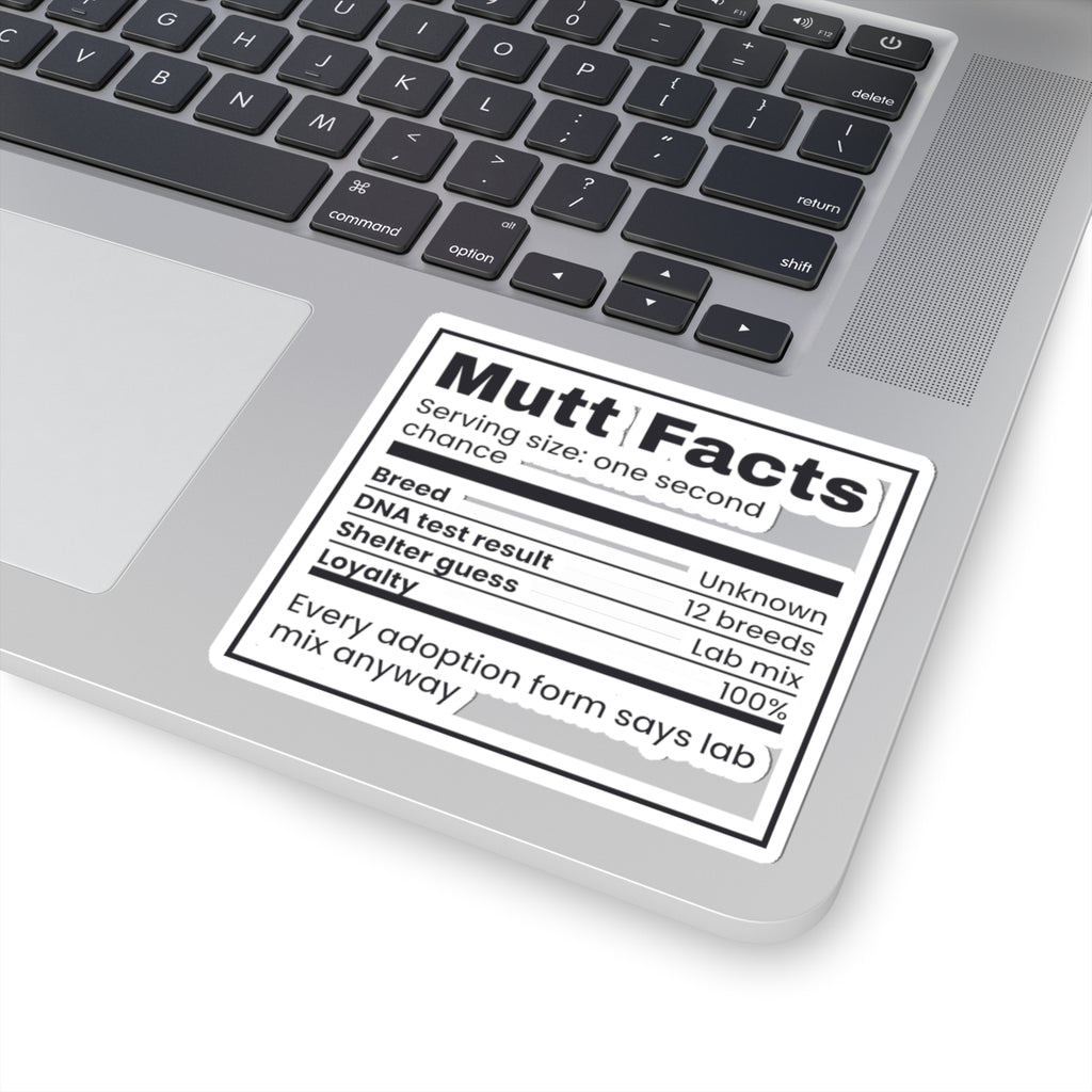 Funny Rescue Dog Sticker DNA Test Says Twelve Breeds Mutt Facts