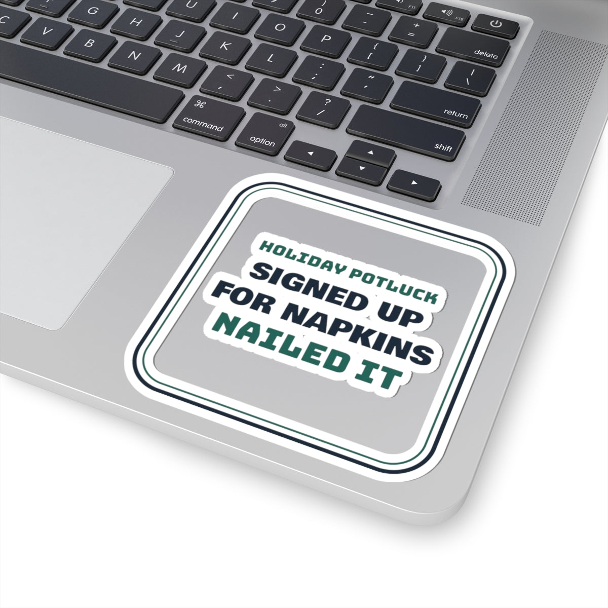 Funny Christmas Office Potluck Sticker Signed Up For Napkins
