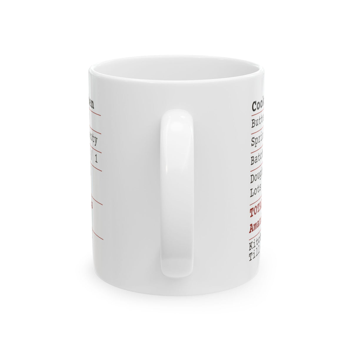 Funny Christmas Baking Coffee Mug Cookie Kitchen Receipt