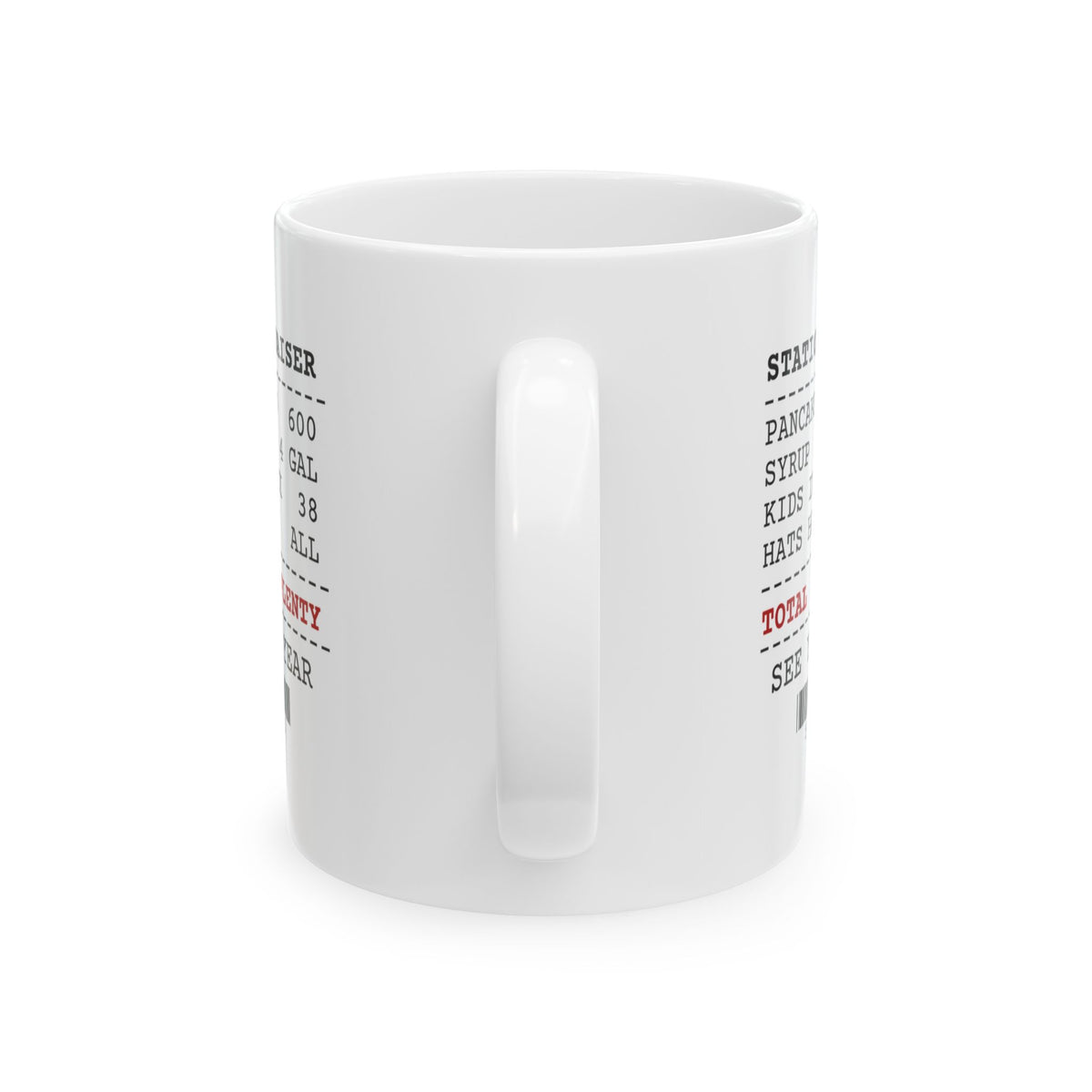 Funny Firefighter Coffee Mug Pancake Breakfast Six Hundred Flipped