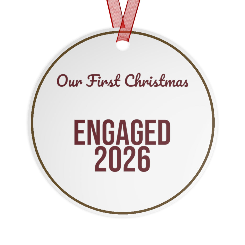 Christmas Ornament 2026 Our First Christmas Engaged Couple