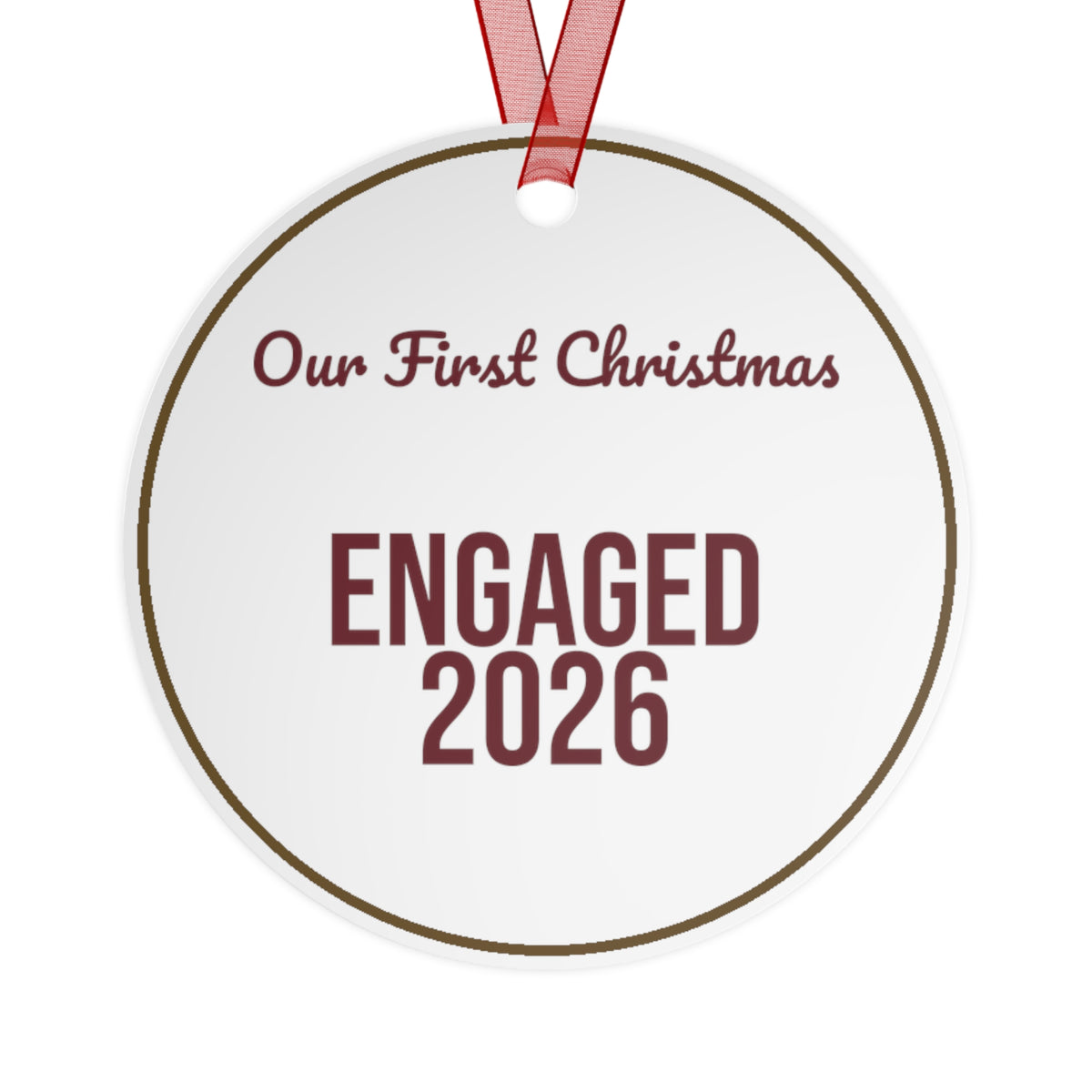 Christmas Ornament 2026 Our First Christmas Engaged Couple