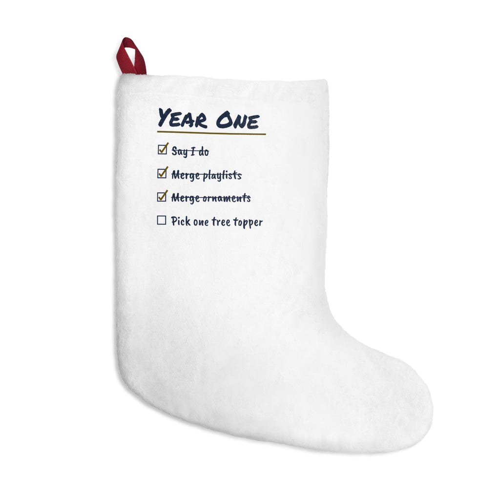 Funny Newlywed Christmas Stocking Pick One Tree Topper Checklist
