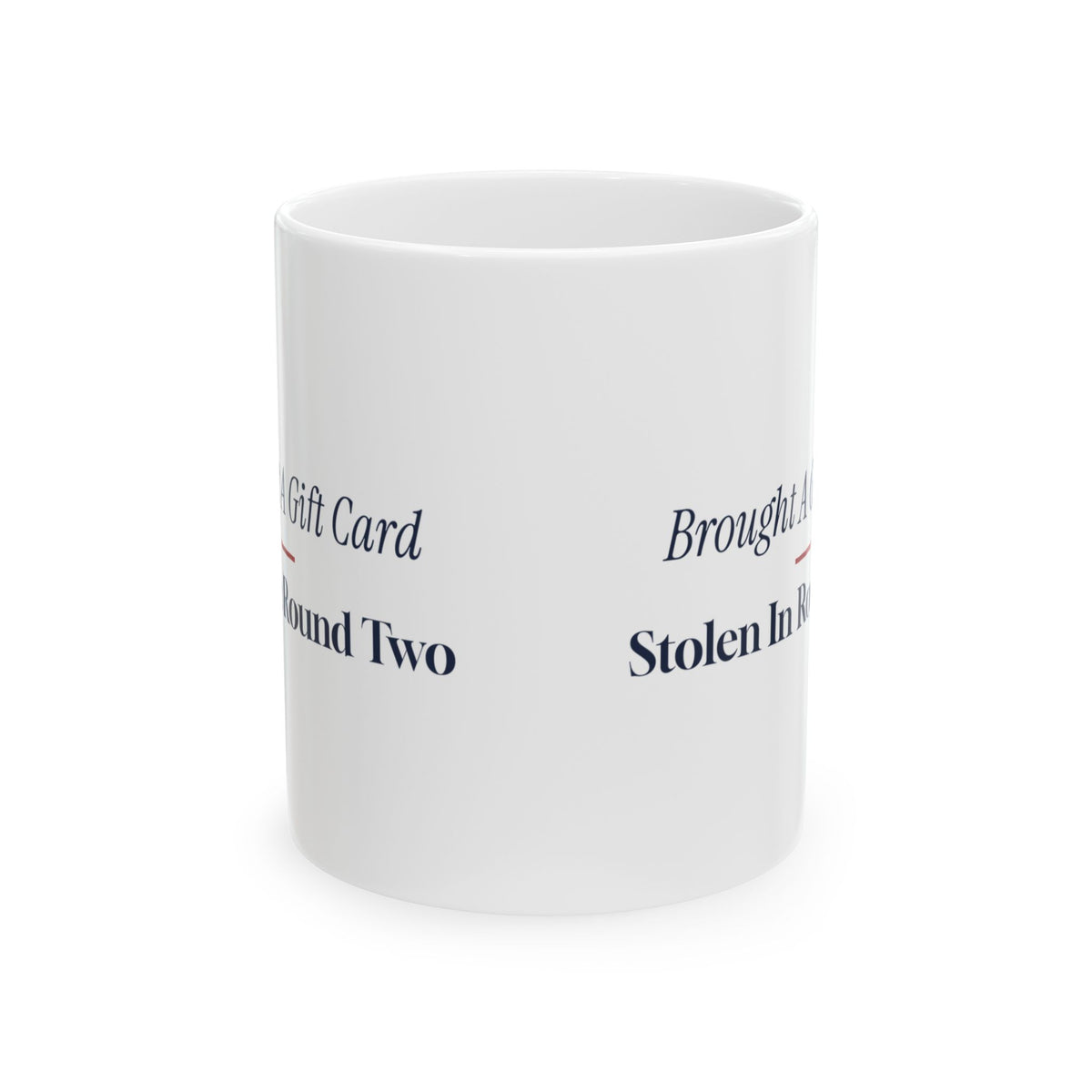 Funny White Elephant Coffee Mug Brought A Gift Card Stolen In Round Two