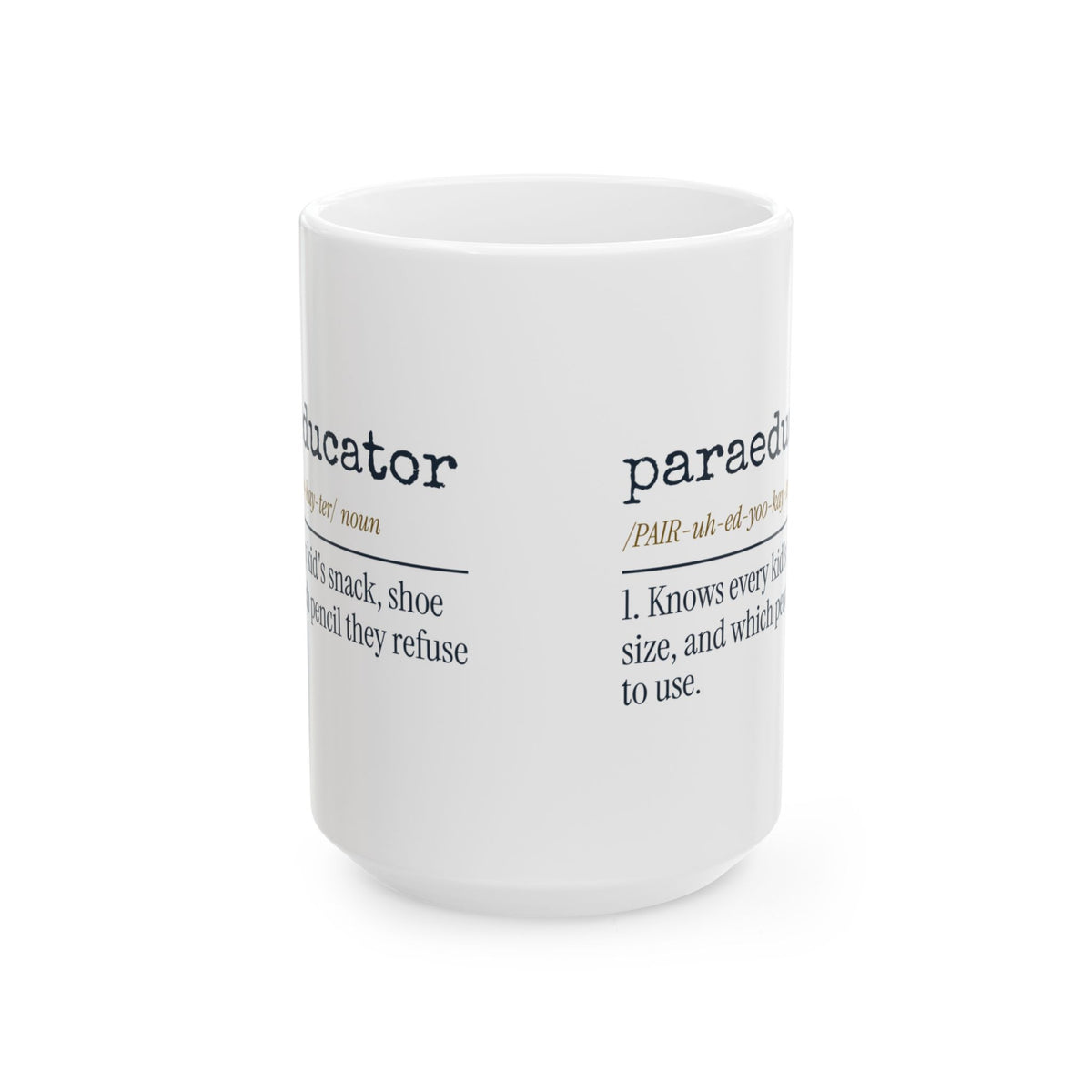Funny Paraeducator Coffee Mug Dictionary Definition For Para Staff